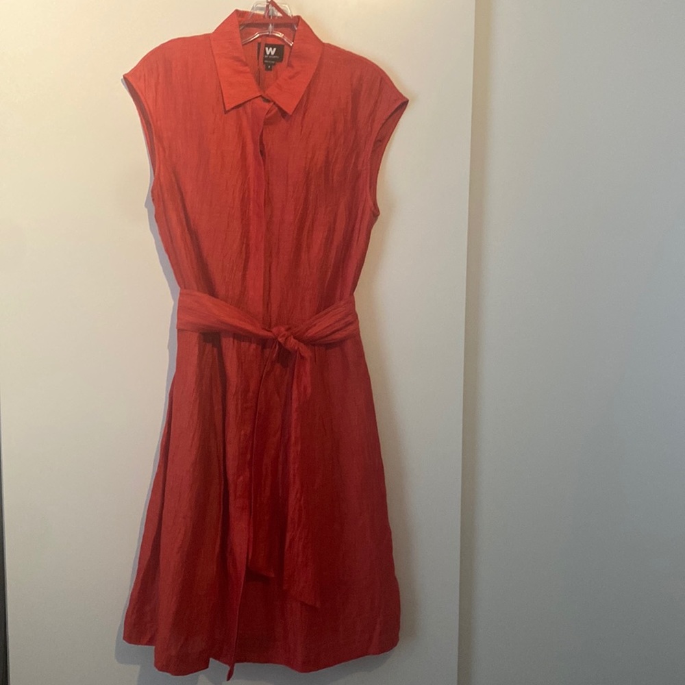 W by Worth linen blend dress, size 8.